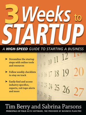 cover image of 3 Weeks to Startup